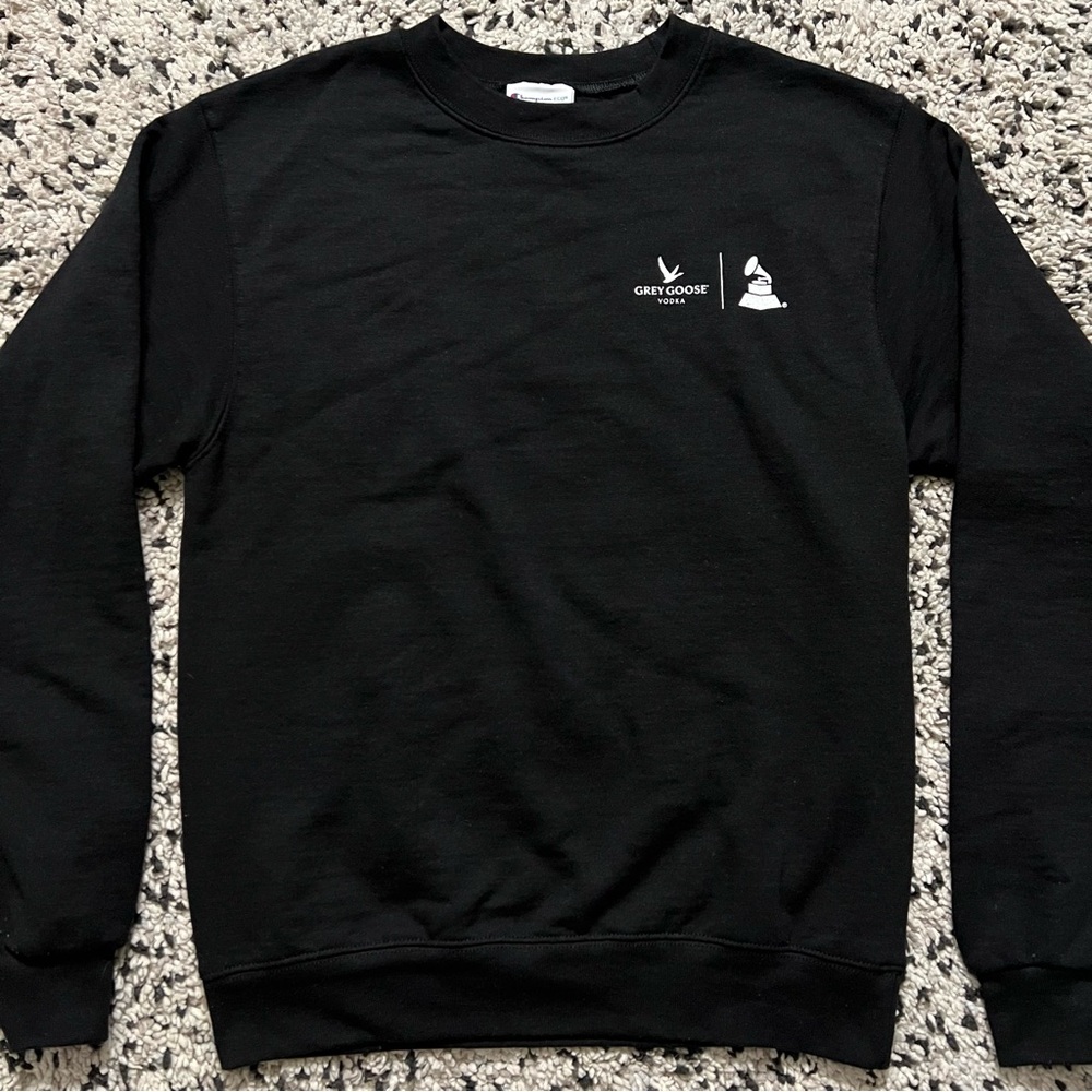 Champion Grey Goose x Grammys Black Crewneck Sweatshirt Men’s Size Small - Picture 4 of 12
